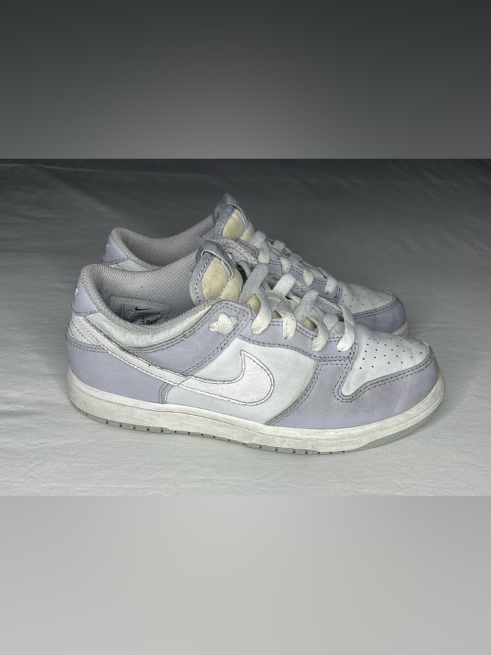 Nike Dunk Low Wolf Grey White Leather Shoe Sneaker DH9756-001 Kids Youth Size 2Y
